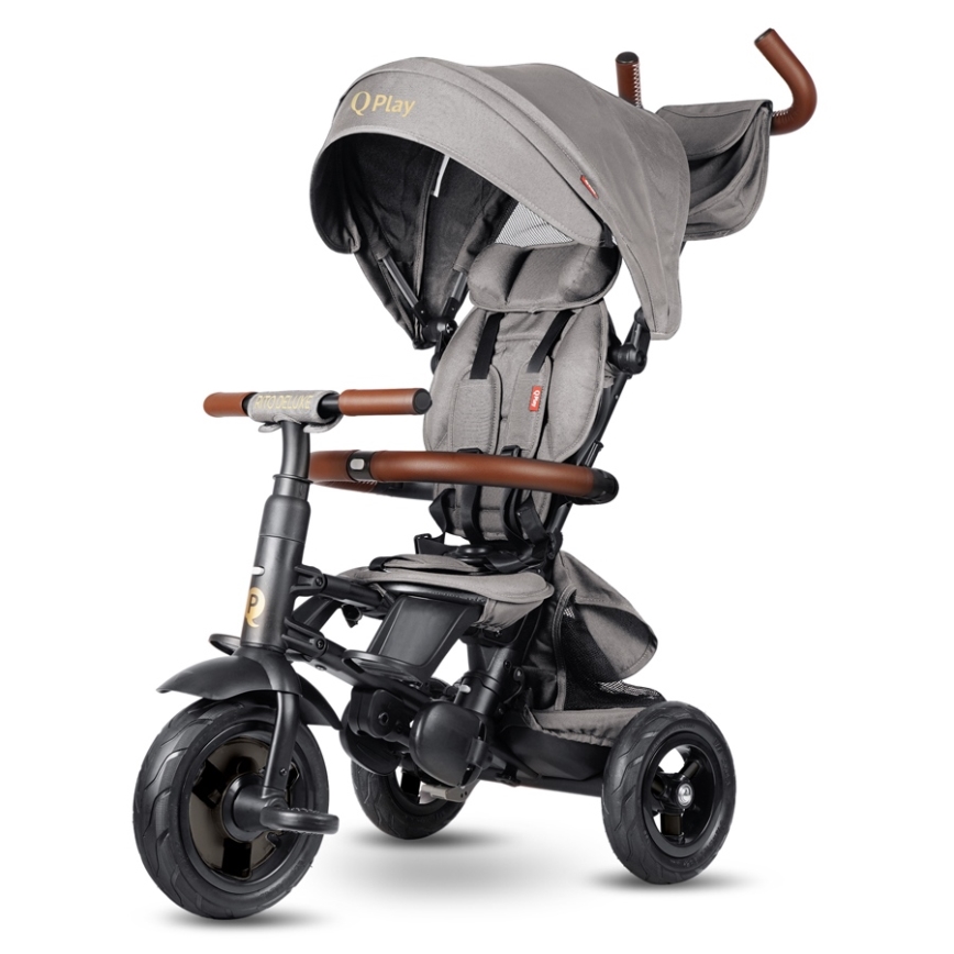 QPlay - Kinder-Dreirad 6-in-1 RITO DELUXE grau