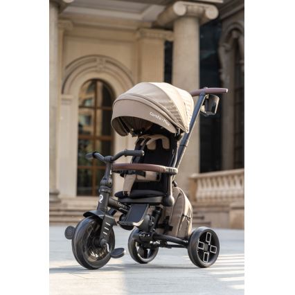QPlay - Kinder-Dreirad 7-in-1 COMFO MAX Braun