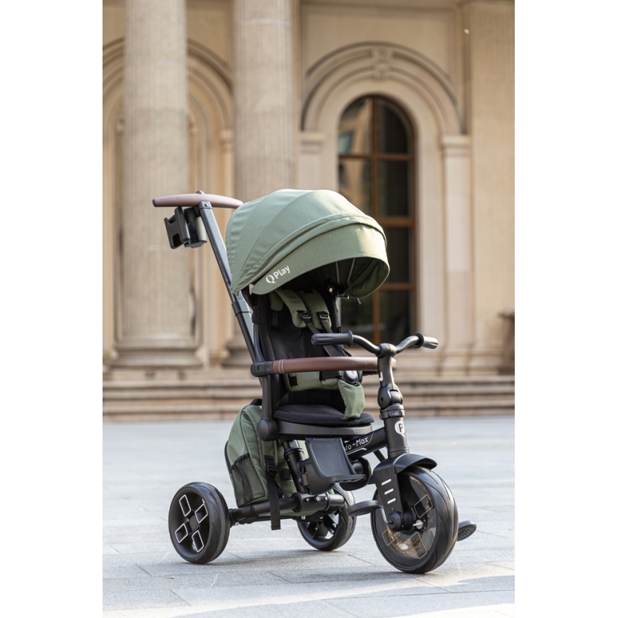 QPlay - Kinder-Dreirad 7-in-1 COMFO MAX Grün