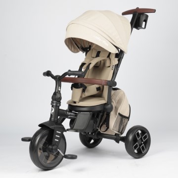 QPlay - Kinder-Dreirad 8-in-1 COMFO MAX beige