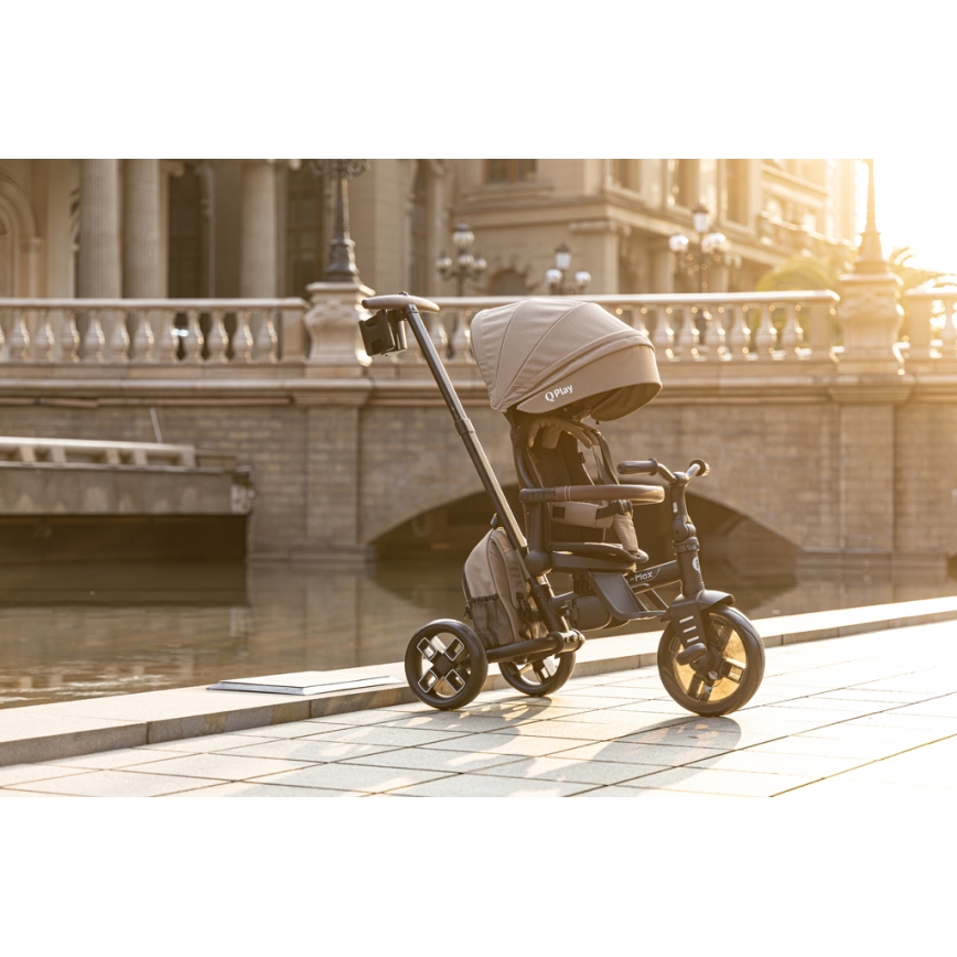 QPlay - Kinder-Dreirad 8-in-1 COMFO MAX braun
