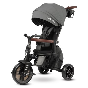 QPlay - Kinder-Dreirad 8-in-1 COMFO MAX grau