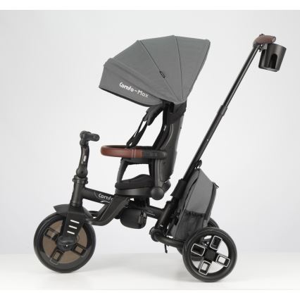 QPlay - Kinder-Dreirad 8-in-1 COMFO MAX grau
