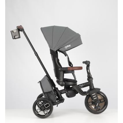 QPlay - Kinder-Dreirad 8-in-1 COMFO MAX grau