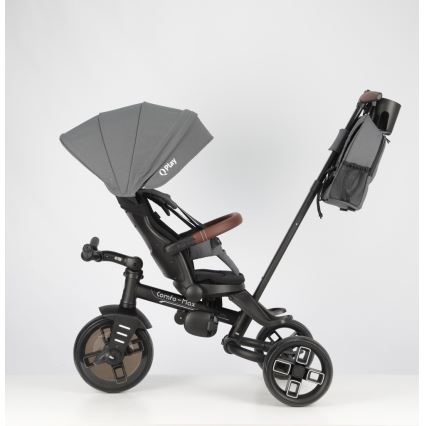 QPlay - Kinder-Dreirad 8-in-1 COMFO MAX grau