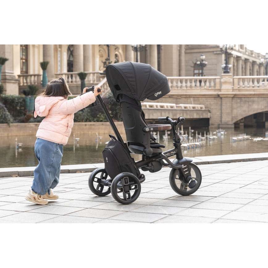 QPlay - Kinder-Dreirad 8-in-1 COMFO MAX schwarz