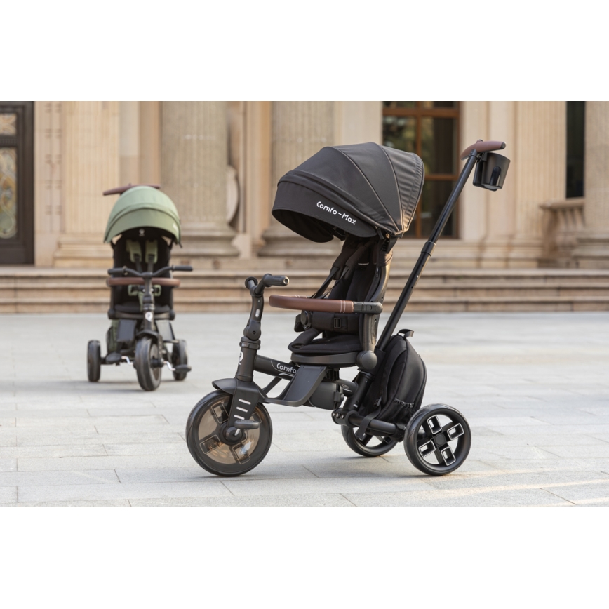 QPlay - Kinder-Dreirad 8-in-1 COMFO MAX schwarz