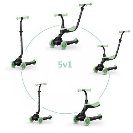 QPlay - Kinder-Scooter 5in1 SEMA grün
