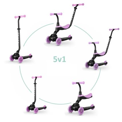 QPlay - Kinder-Scooter 5in1 SEMA violett