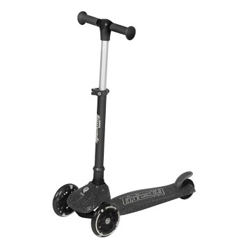 QPlay - Kinderroller mit LED-Rädern SPARKLING schwarz