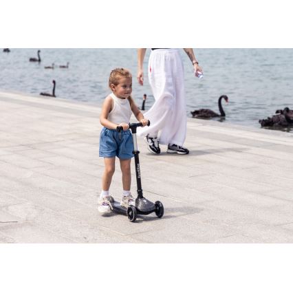 QPlay - Kinderroller mit LED-Rädern SPARKLING schwarz