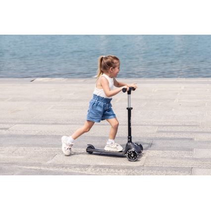 QPlay - Kinderroller mit LED-Rädern SPARKLING schwarz