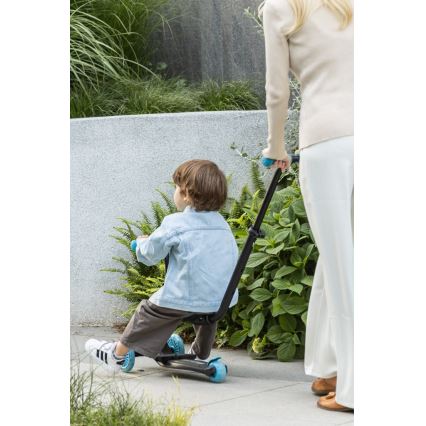 QPlay - Kinderroller SEMA EVO 5-in-1 mit LED-Rädern, blau