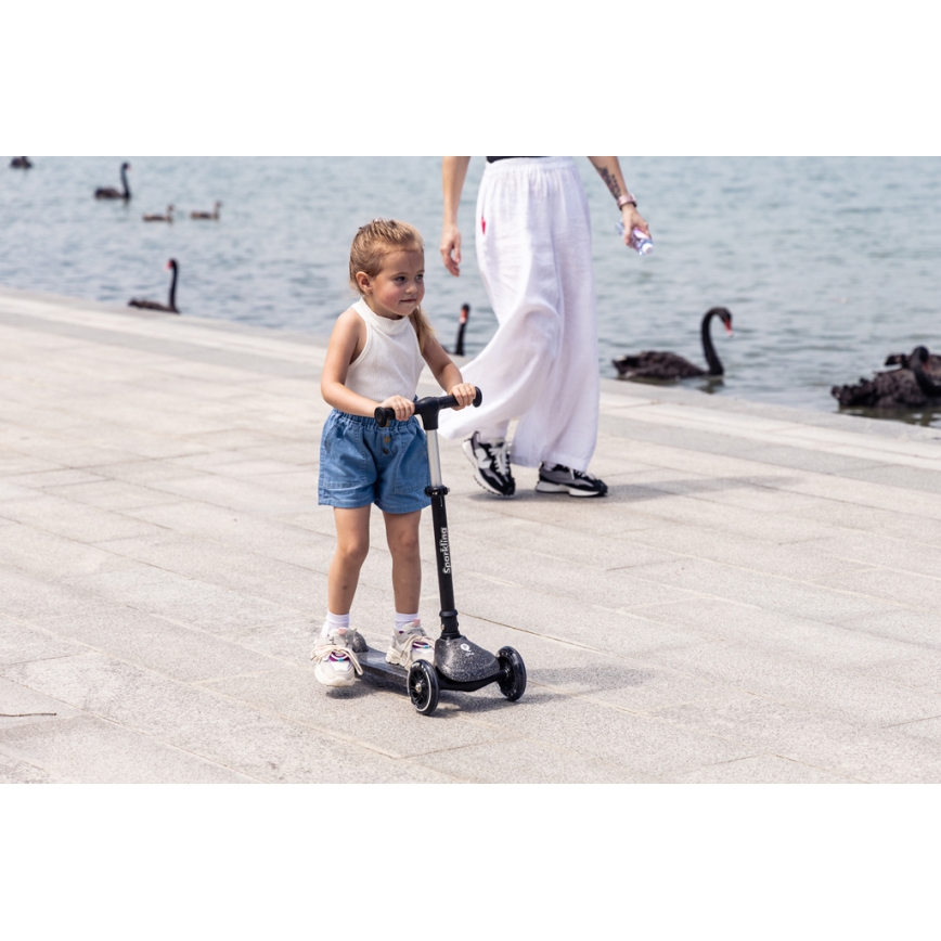 QPlay - Kinderroller SPARKLING mit LED-Rädern, beige