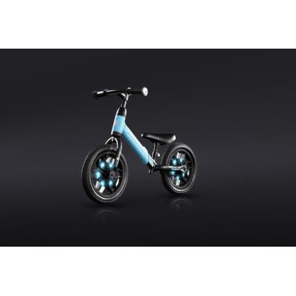 QPlay - Laufrad mit LED-Leuchten auf Rädern SPARK blau