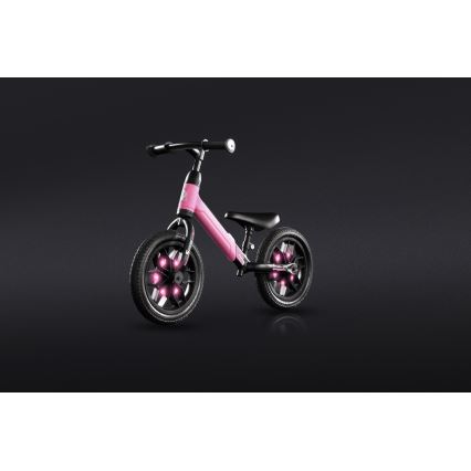 QPlay - Laufrad mit LED-Leuchten auf Rädern SPARK pink
