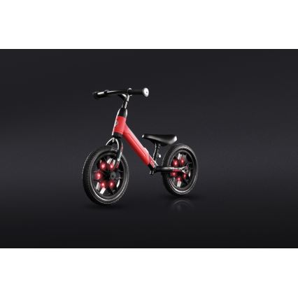 QPlay - Laufrad mit LED-Leuchten auf Rädern SPARK rot