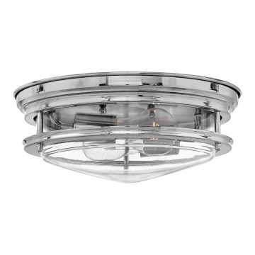 Quintiesse - Außen-Deckenleuchte HADRIAN 2xE27/40W/230V Ø 27,8 cm IP44 Hochglanz-Chrom