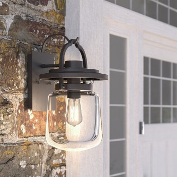 Quintiesse - Außenwandleuchte LASALLE M 1xE27/60W/230V IP44, bronzefarben