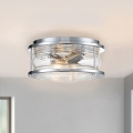 Quintiesse - Badezimmer-Deckenleuchte ASHLAND 2xE27/60W/230V Ø 30,5 cm IP44 glänzender Chrom
