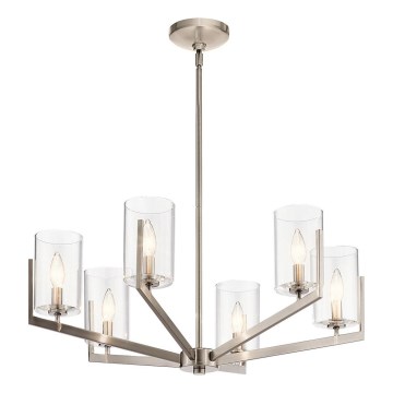 Quintiesse - Deckenleuchte an Stange NYE 6xE14/40W/230V Ø 71,1 cm mattchrom