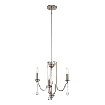 Quintiesse - Deckenleuchte mit Stange KARLEE 3xE14/60W/230V Ø 45,7 cm mattchrom