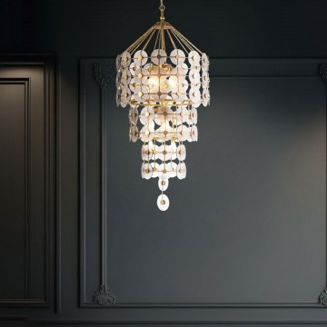 Quintiesse - Kronleuchter mit Kette MERIDIAN 9xE14/40W/230V Ø 57,2 cm gold