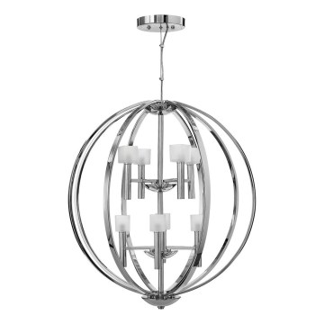 Quintiesse - LED-Pendelleuchte an Stahlseil MONDO 8xG9/3W/230V Ø 71,3 cm glänzender Chrom
