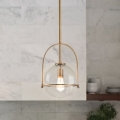 Quintiesse - Pendelleuchte an Stange SOMERSET 1xE27/60W/230V Ø 28,9 cm bronzefarben