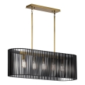 Quintiesse - Pendelleuchte mit Stange LINARA 5xE27/60W/230V schwarz/gold