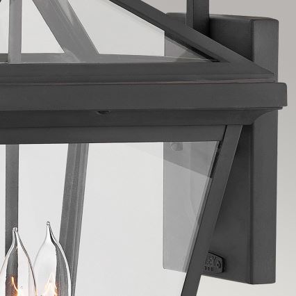 Quintiesse - Außenwandleuchte ALFORD L 3x E14/40W/230V, IP44, schwarz