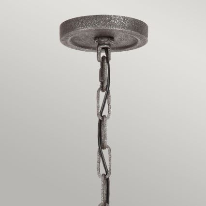 Quintiesse - Kronleuchter an Kette ANGELO 9xE27/60W/230V Eichendekor