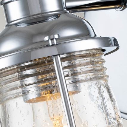 Quintiesse - Außenwandleuchte ASHLAND BAY 1xE27/60W/230V IP44 glänzender Chrom