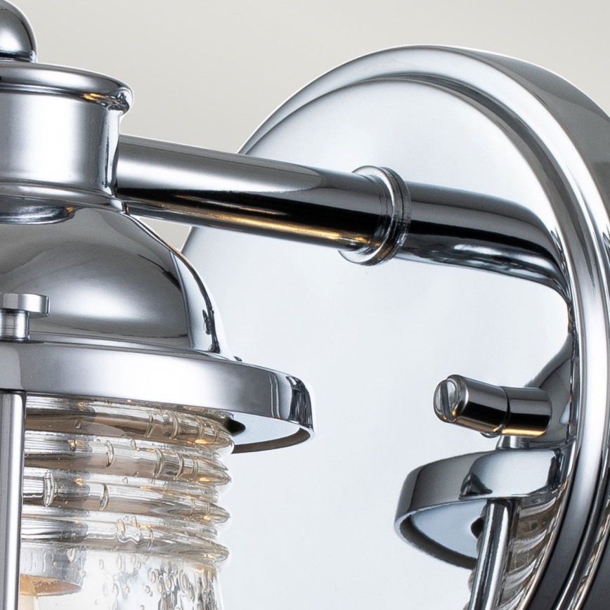 Quintiesse - Außenwandleuchte ASHLAND BAY 1xE27/60W/230V IP44 glänzender Chrom