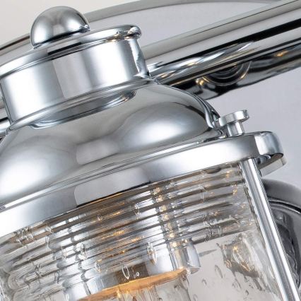 Quintiesse - Außenwandleuchte ASHLAND BAY 3xE27/60W/230V IP44 glänzender Chrom