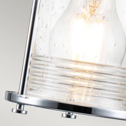 Quintiesse - Außenwandleuchte ASHLAND BAY 3xE27/60W/230V IP44 glänzender Chrom