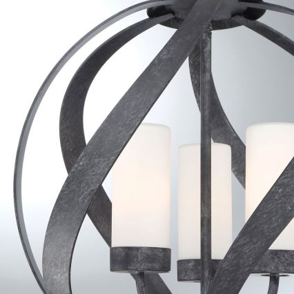 Quintiesse - Außenleuchte mit Kette BLACKSMITH 3xE14/40W/230V Ø 40,7 cm IP44 schwarz