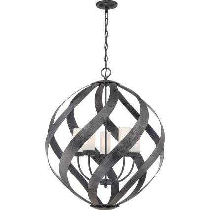 Quintiesse - Außen-Pendelleuchte mit Kette BLACKSMITH 5xE14/40W/230V Ø 66,4 cm IP44 schwarz