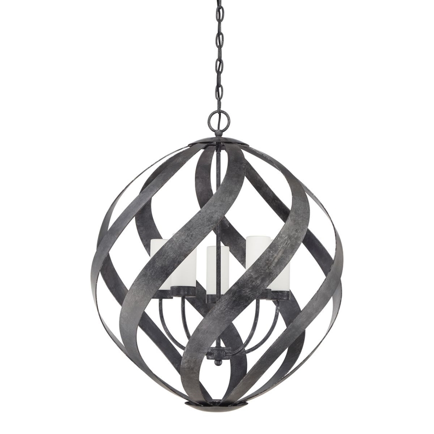 Quintiesse - Außen-Pendelleuchte mit Kette BLACKSMITH 5xE14/40W/230V Ø 66,4 cm IP44 schwarz