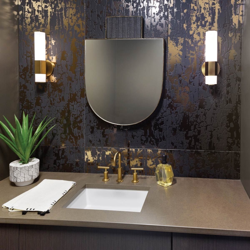 Quintiesse - LED-Badezimmer-Wandleuchte FACET LED/12W/230V IP44 goldfarben
