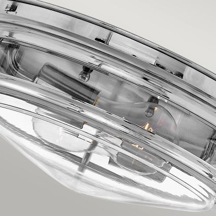 Quintiesse - Außen-Deckenleuchte HADRIAN 2xE27/40W/230V Ø 27,8 cm IP44 Hochglanz-Chrom