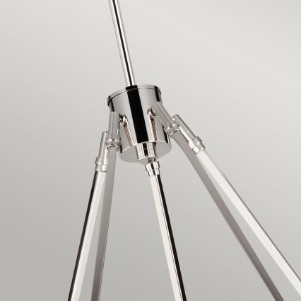 Quintiesse - Deckenleuchte mit Stange HARPER 5xE14/60W/230V Ø 77,5 cm glänzender Chrom/rauchfarben