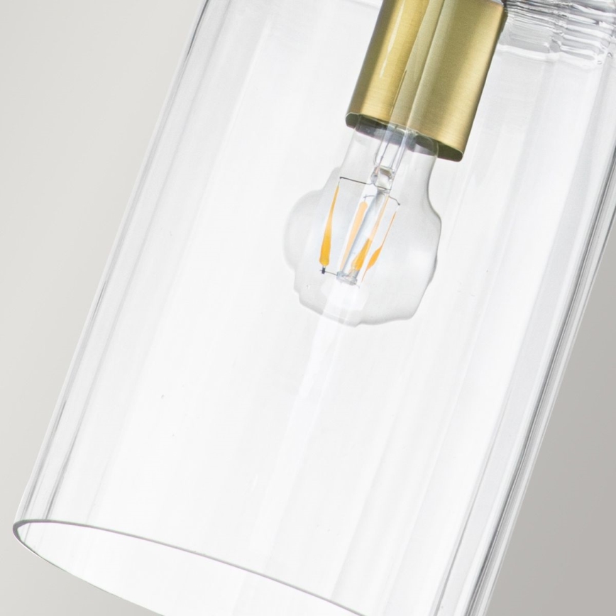 Quintiesse - Pendelleuchte mit Stange KIMROSE 1xE27/60W/230V, Ø 17,8 cm, goldfarben