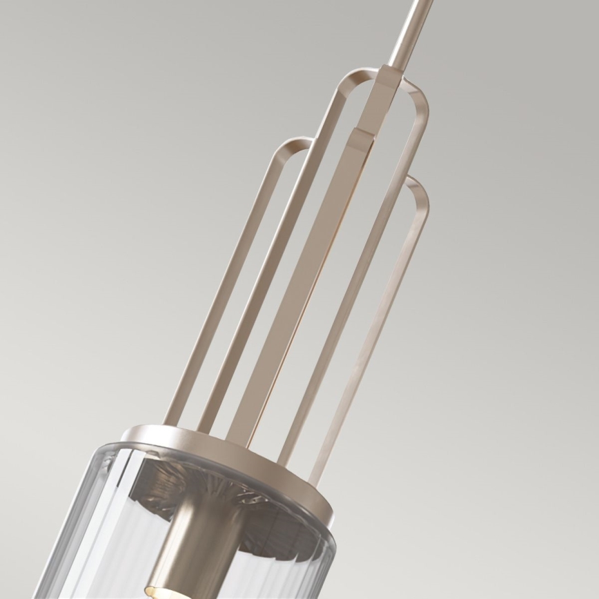 Quintiesse - Pendelleuchte an Stange KIMROSE 1xE27/60W/230V Ø 17,8 cm glänzender Chrom