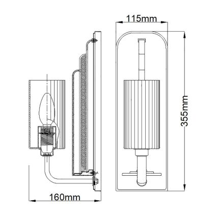 Quintiesse - Wandleuchte KIMROSE 1xE14/40W/230V glänzender Chrom