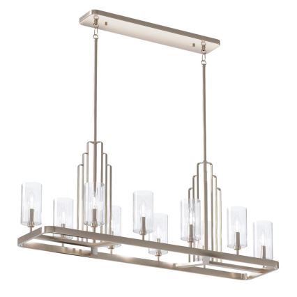 Quintiesse - Pendelleuchte mit Stange KIMROSE 10xE14/40W/230V glänzender Chrom
