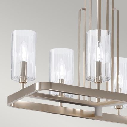 Quintiesse - Pendelleuchte mit Stange KIMROSE 10xE14/40W/230V glänzender Chrom