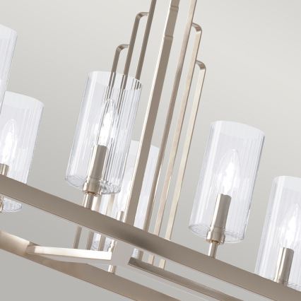 Quintiesse - Pendelleuchte mit Stange KIMROSE 10xE14/40W/230V glänzender Chrom