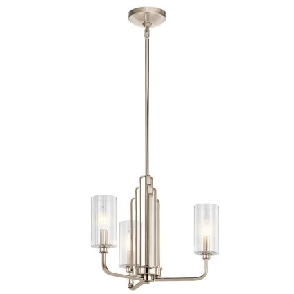 Quintiesse - Deckenleuchte mit Stange KIMROSE 3xE14/40W/230V Ø 45,9 cm glänzender Chrom
