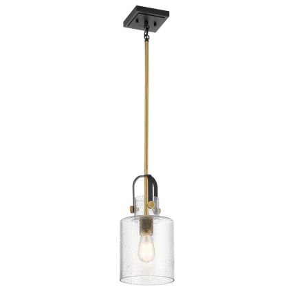 Quintiesse - Pendelleuchte mit Stange KITNER 1xE27/60W/230V Ø 18 cm gold/schwarz